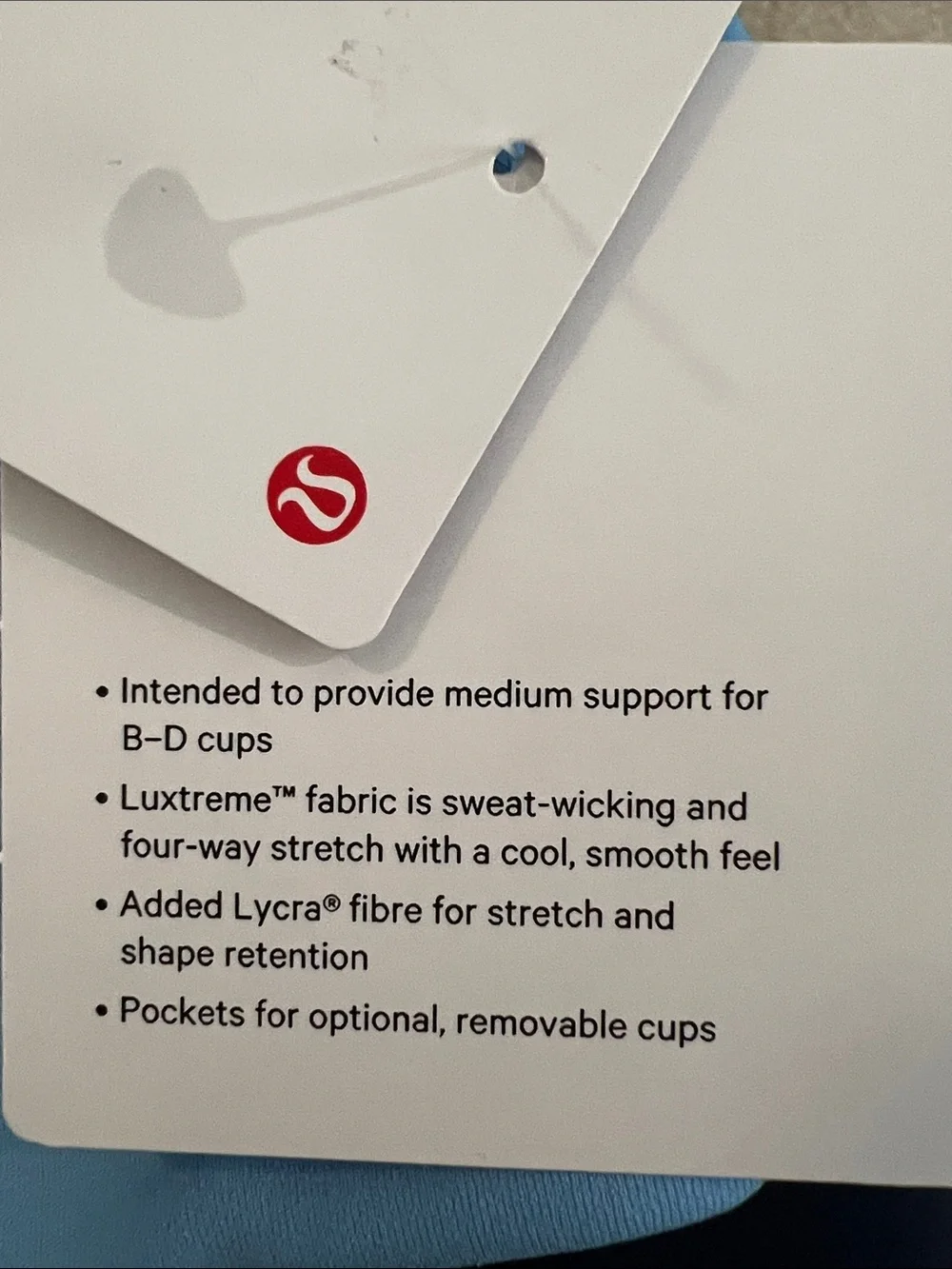 Lululemon Energy Longline Bra in Ocean Wave (Size 8/Medium)